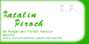 katalin piroch business card